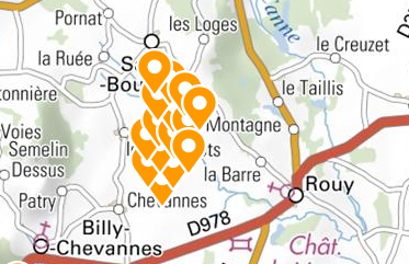 zone projet Soleol à Billy-Chevannes, Rouy et Saxi-Bourdon